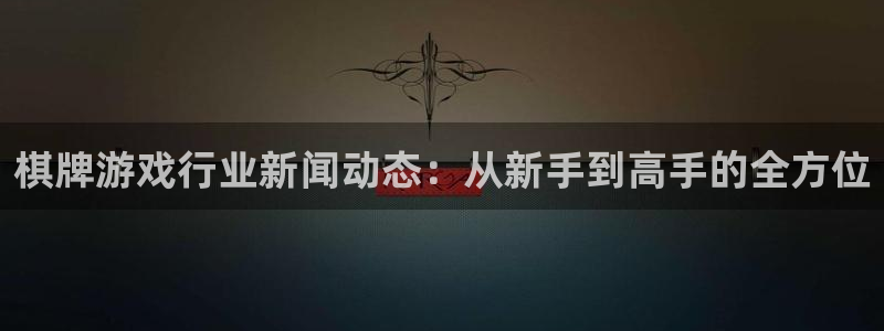 鼎点娱乐登陆：棋牌游戏行业新闻动态：从新手到高手的全方位